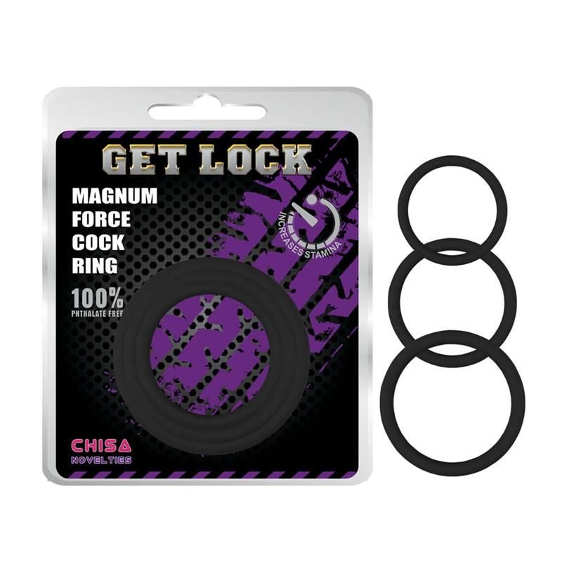 Chisa Magnum Force siliconen penisring (zwart)