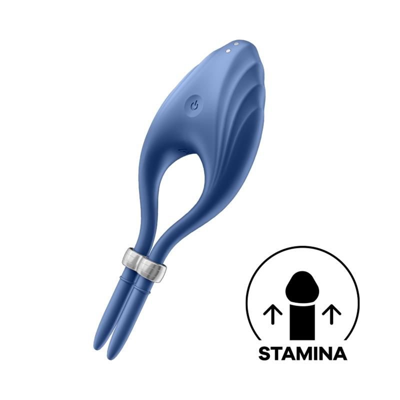 Satisfyer Vibrating Penis Ring Duelist (Blue)