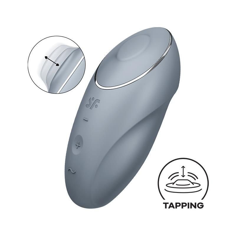 Satisfyer Tap and Climax 1 vibrator met tikfunctie (grijs)