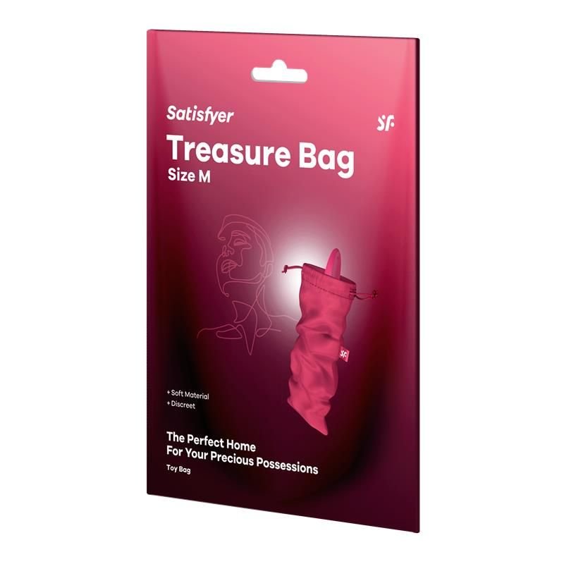 Satisfyer opbergtas Treasure Bag maat M (rood)
