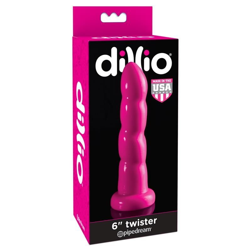 Dillio dildo Twister 15,2 cm (roze)