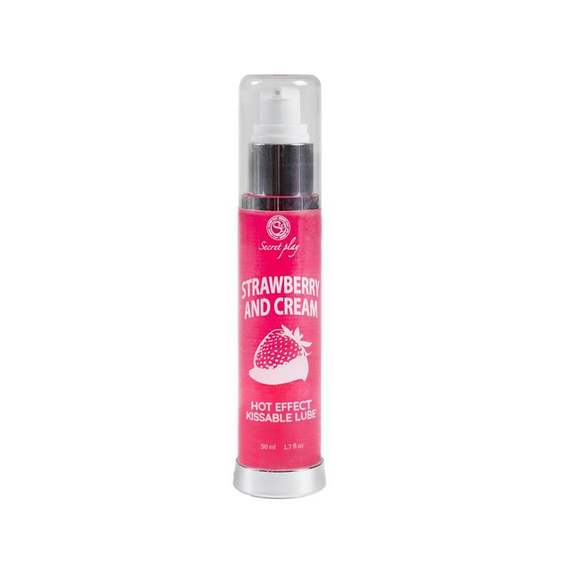 Secret Play glijmiddel aardbei met room, warmte-effect 50 ml
