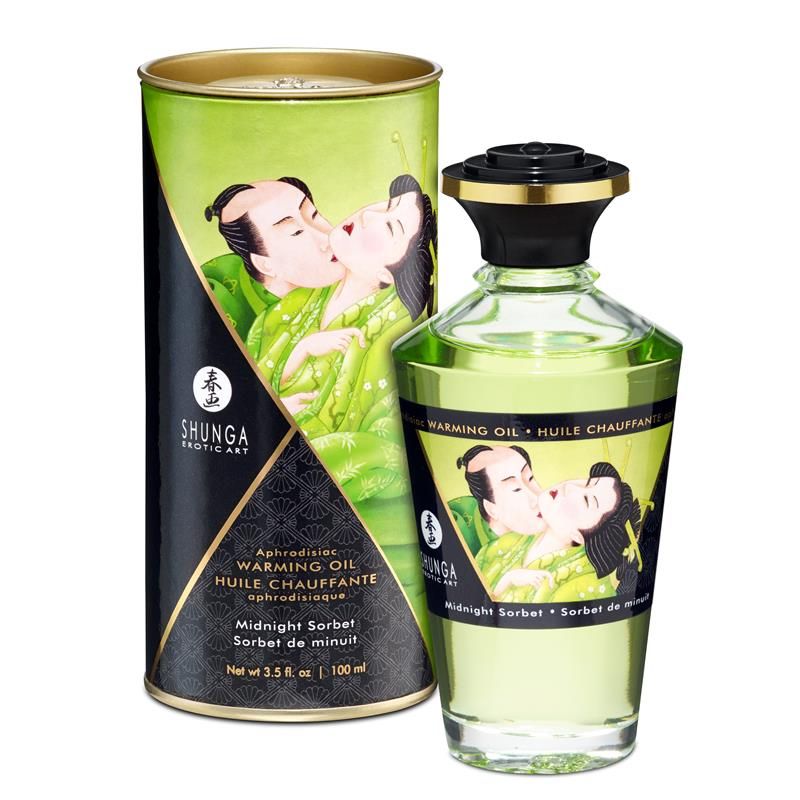 Shunga verwarmende massageolie middernachtsorbet