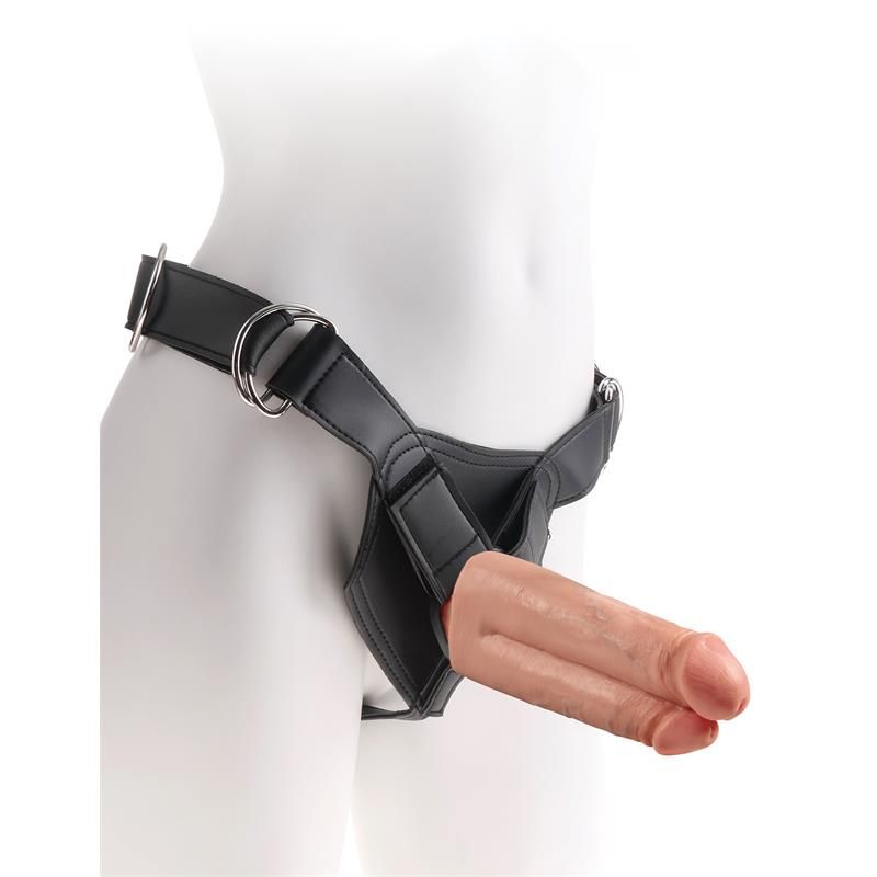 King Cock strap-on Two Cocks One Hole 7" huidkleur