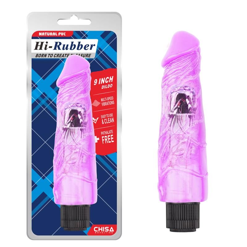 Chisa vibrator Hi-Rubber 9" (paars)
