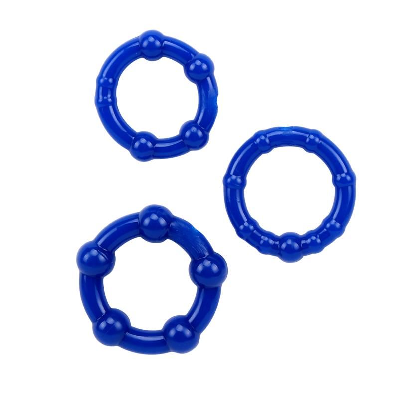 Chisa penisringen met kraaltjes, blauw