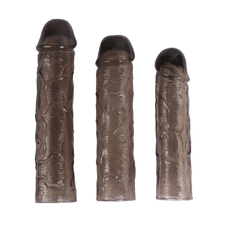 SheQu set van 3 penissleeves Alex (zwart)