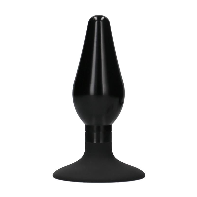 OUCH! set buttplugs met puntige zuignap, groot (zwart)