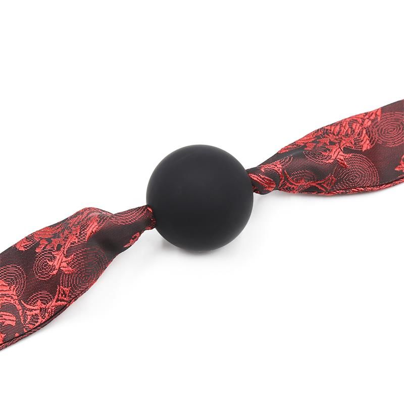 LateToBed siliconen balgag rood/zwart