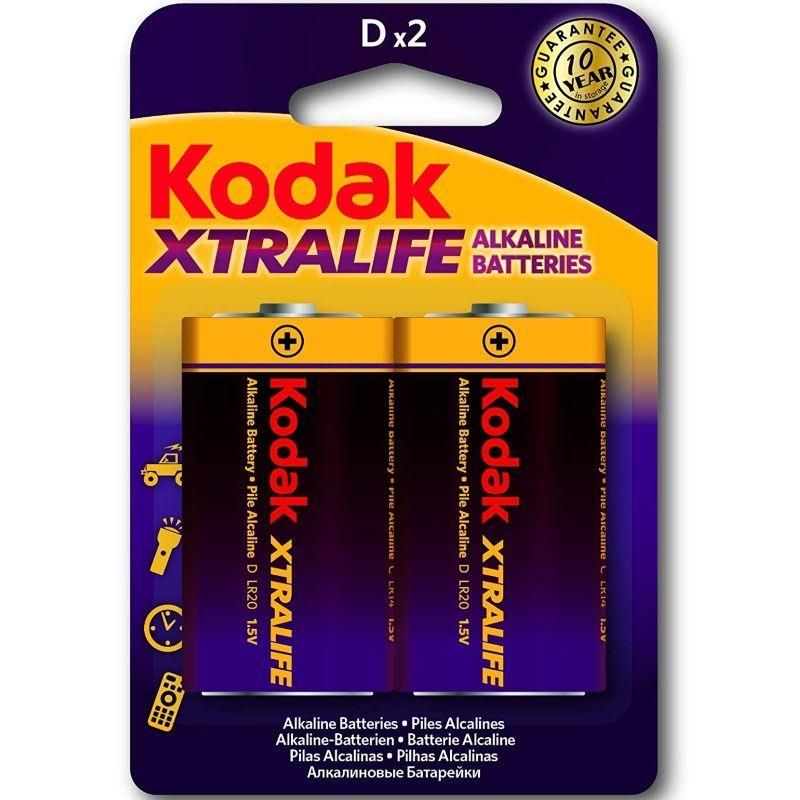 Kodak Xtralife Alkaline Battery D LR20 Blister van 2