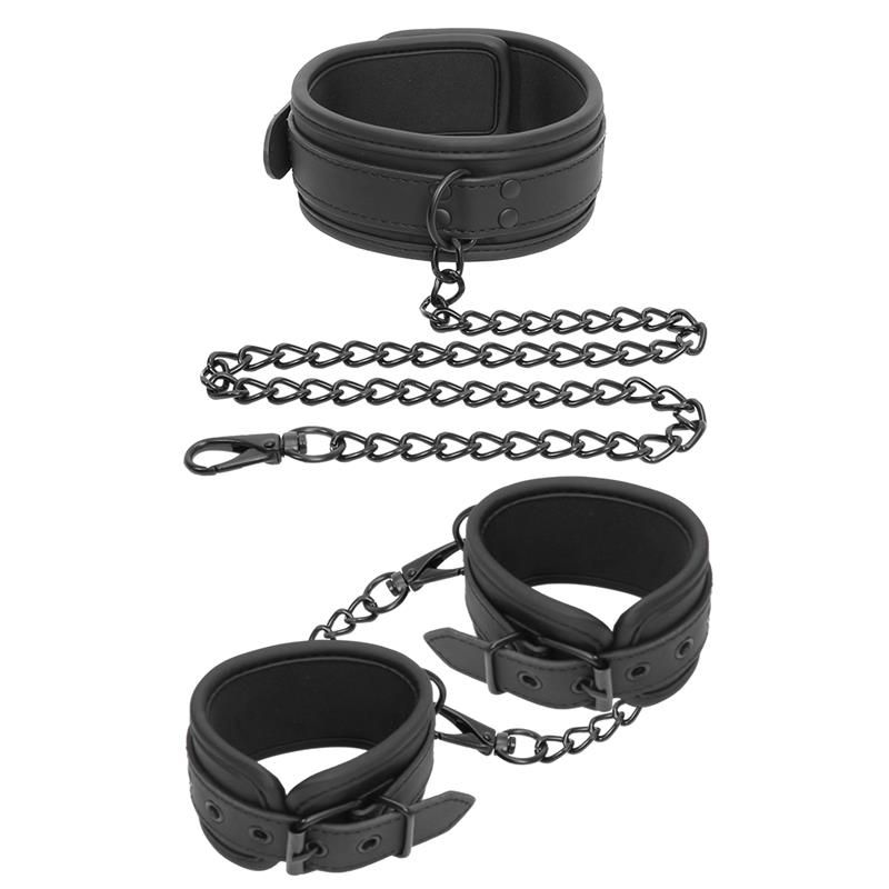 IntoYou set halsband en handboeien, veganleer