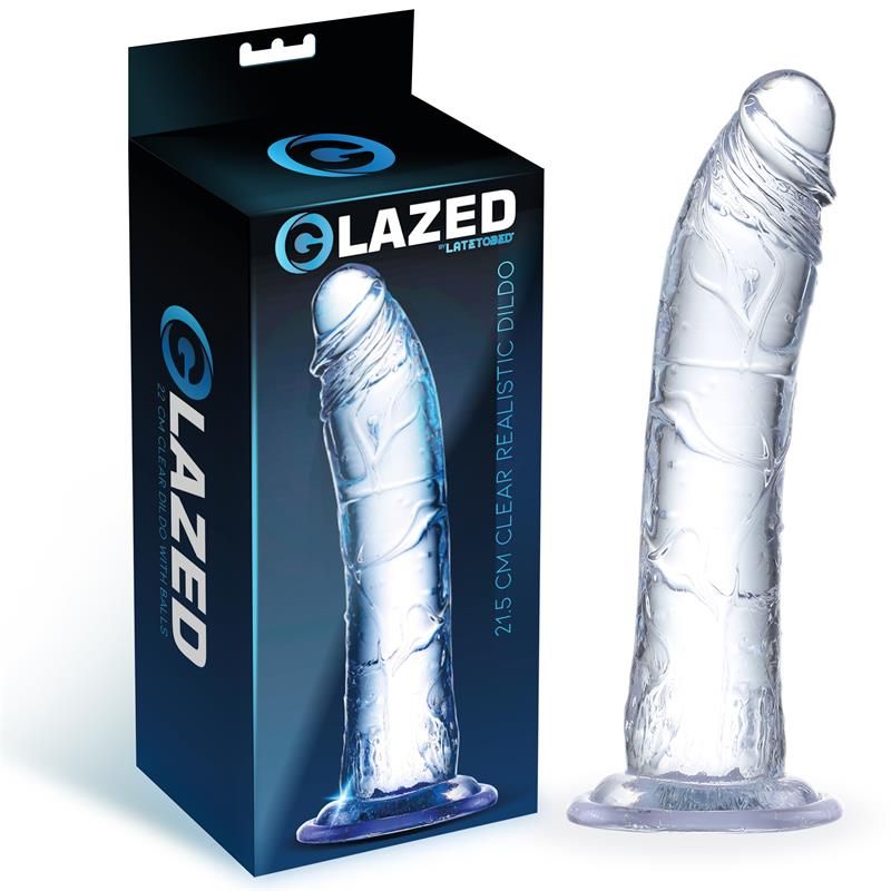 Glazed realistische dildo 21,5 cm