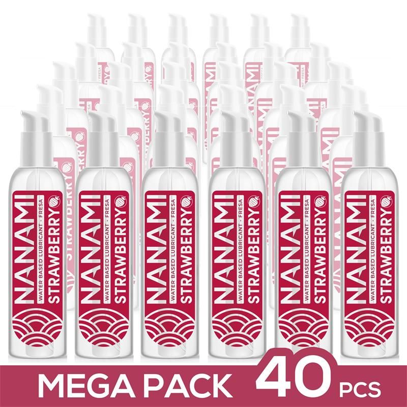 Nanami pak van 40 glijmiddel op waterbasis aardbei 150 ml