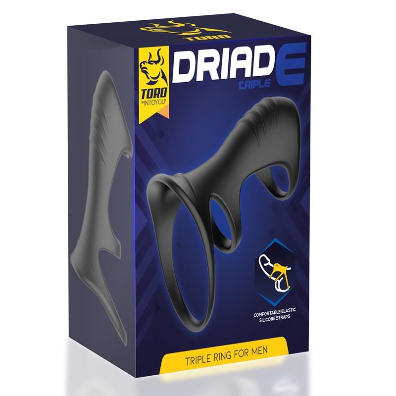 Minothor Driade siliconen triple ring voor mannen