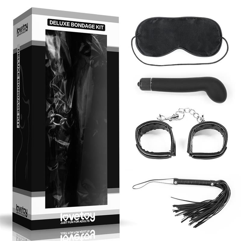 Lovetoy bondagekit Deluxe met vibrator (zwart)