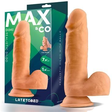 Max & Co Dimi realistische dildo met balzak 7,9" huidkleur