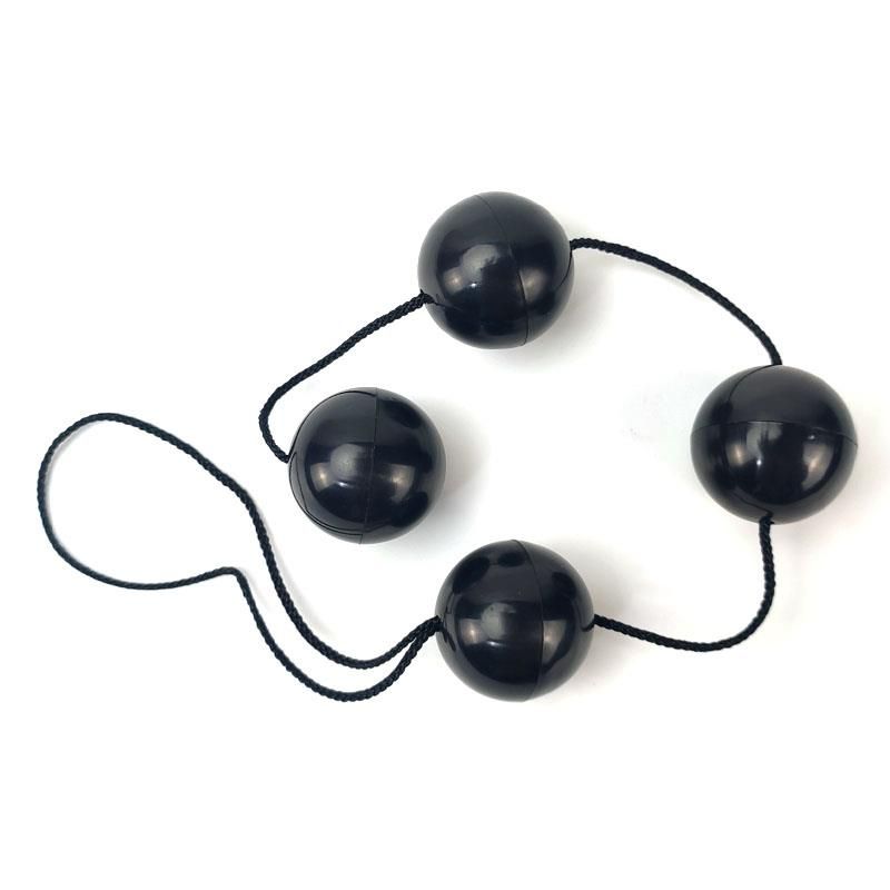 A-Gusto anaalkralen aan een ketting, 4 bollen (zwart)