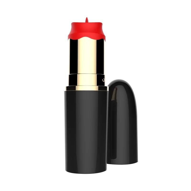 A-Gusto lippenstiftvibrator met stimulerende tong (zwart)