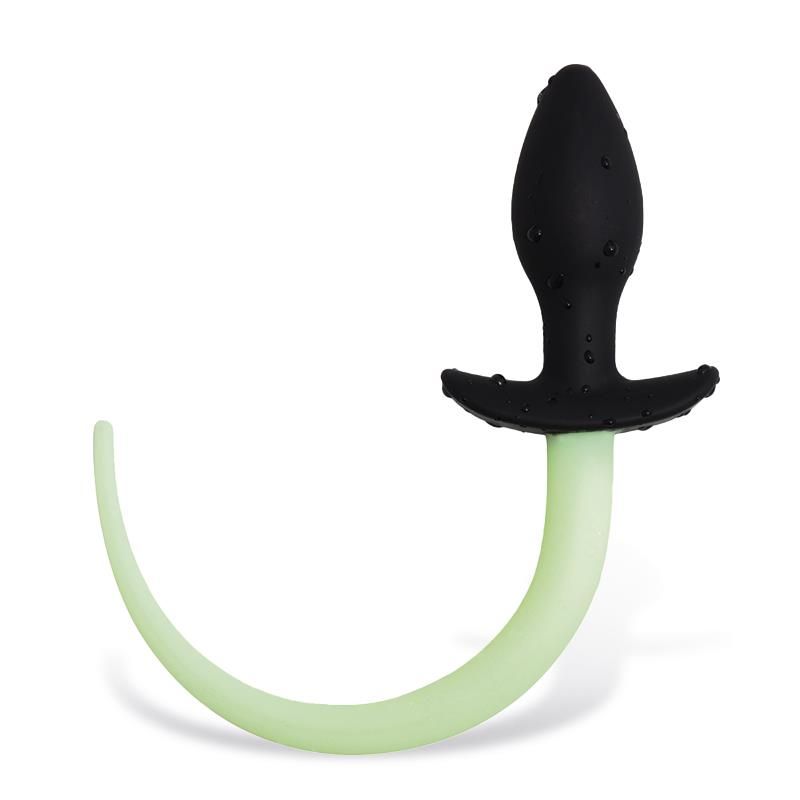 IntoYou glow in the dark buttplug met hondenstaart