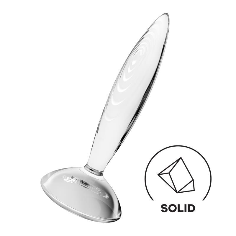 Satisfyer Sparkling Crystal buttplug warm en koud, transparant