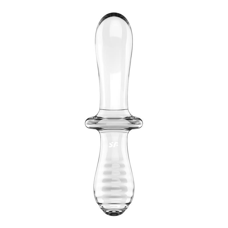 Satisfyer Double Crystal stimulator warm en koud Transparant