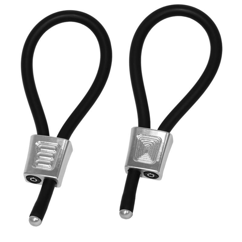 ElectraStim ElectraLoops Prestige set van 2 penisringen (zilver)