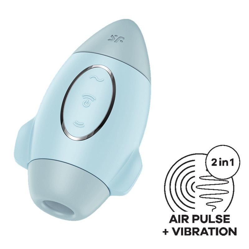 Satisfyer Mission Control clitoriszuiger en vibrator (blauw)