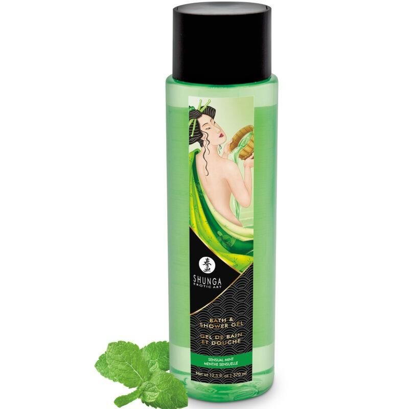 Shunga bad- en douchegel sensuele munt 370 ml