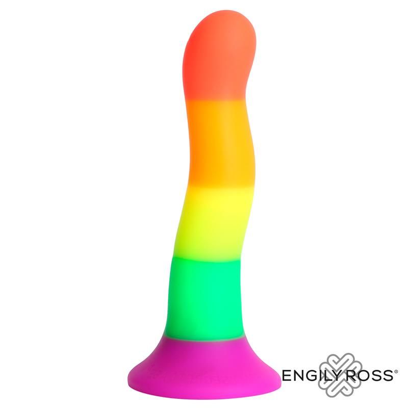 Dildox by Engily Ross dildo regenboogkleuren lhbtq 18 cm