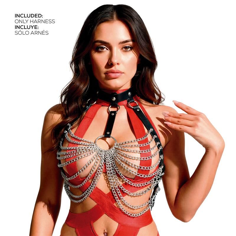 Adalet Lingerie Samara borstharnas met ketting, one size