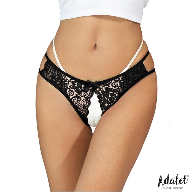 Adalet Lingerie Hope open slipje (zwart)