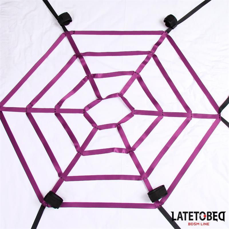 LateToBed spinnenweb-bedbondage