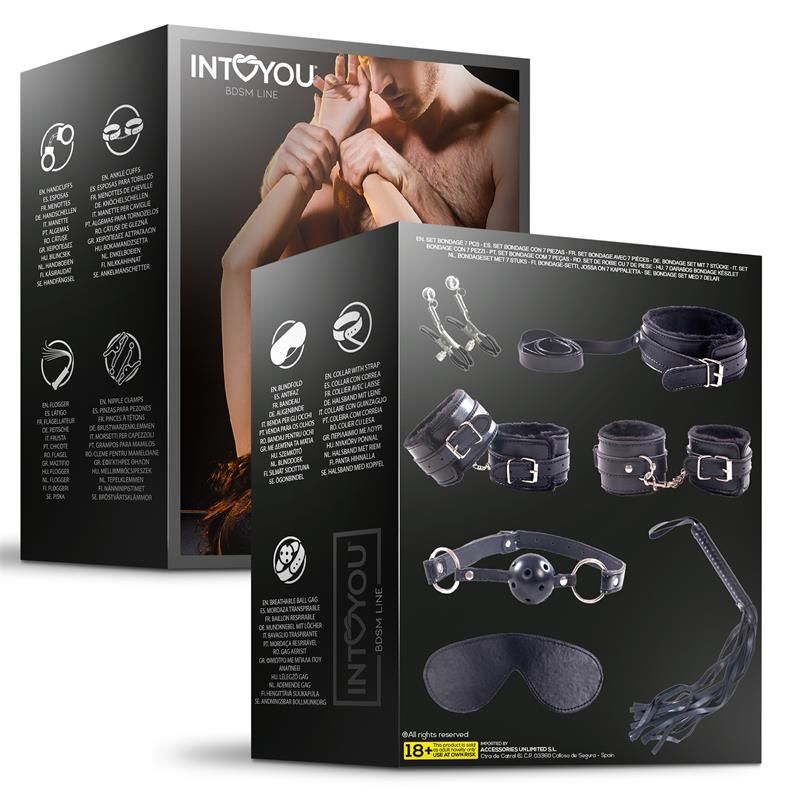 IntoYou 7-delige bondageset met bont