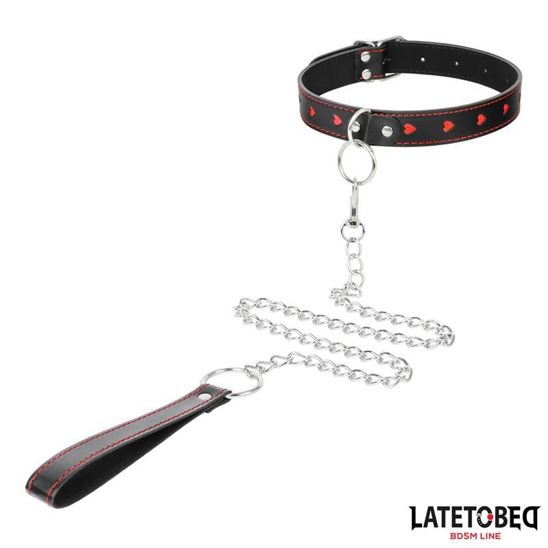 LateToBed halsband met riem 52 cm