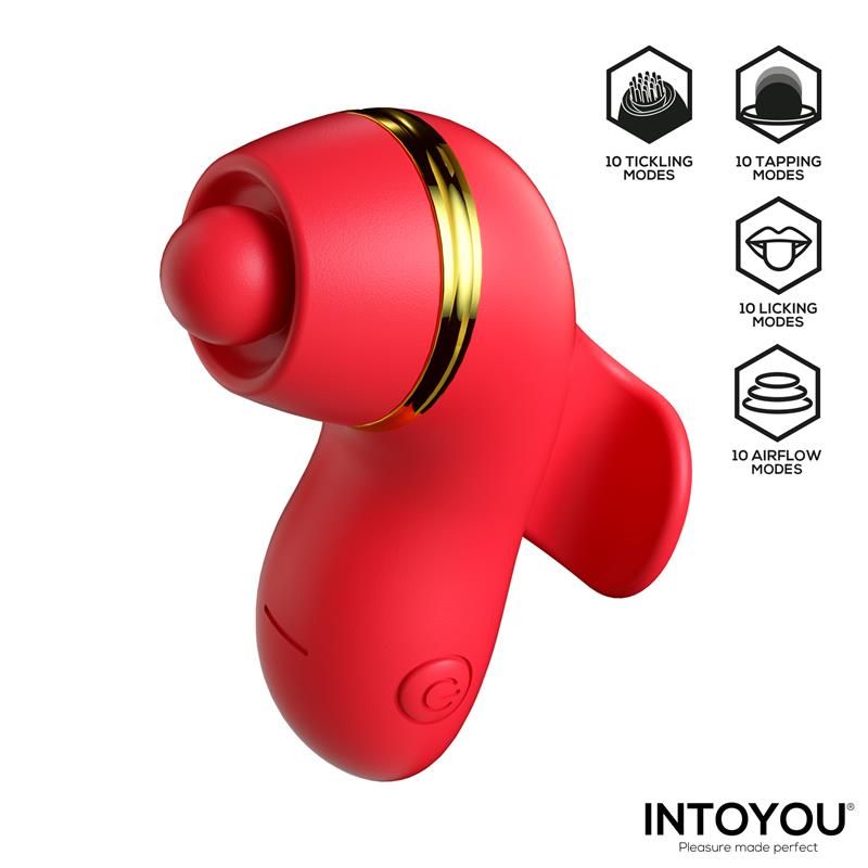 IntoYou Beeny stimulator met 4 opzetstukken, zuigen en tikken