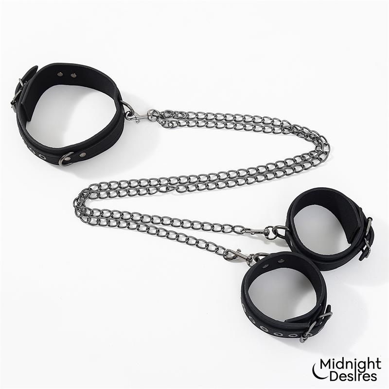 Midnight Desires halsband en enkelboeien met ketting