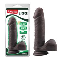Chisa dildo met dubbele dichtheid Fashion Dude 7,9" (bruin), afbeelding 2
