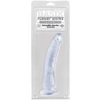 Basix Rubber Works slanke dildo 17,78 cm met zuignap - transparant, afbeelding 2
