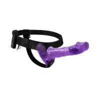 Baile harnas met dubbele dildo (paars), afbeelding 2