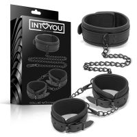 IntoYou set halsband en handboeien, veganleer, afbeelding 2