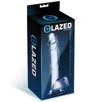 Glazed realistische dildo met balzak 18 cm, afbeelding 3