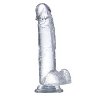 Glazed realistische dildo met balzak 18 cm