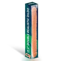 Max & Co Trent dubbele realistische dildo huidkleur 17,3" - 44 cm, afbeelding 6