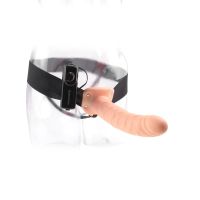 Fetish Fantasy Series strap-on met vibrerende holle dildo huidkleur, afbeelding 3