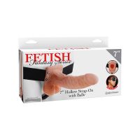 Fetish Fantasy Series strap-on met holle dildo 7" huidskleur, afbeelding 3