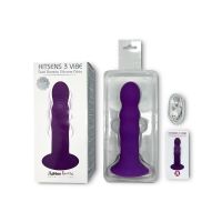 Adrien Lastic Hitsens 3 dubbeldichte dildo met vibratie (paars), afbeelding 3