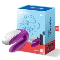 Satisfyer Double Fun vibrator voor koppels (violet), afbeelding 4