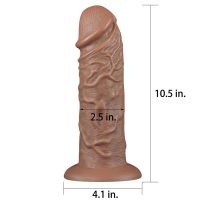 Lovetoy King dildo 10,5" bruin, afbeelding 9