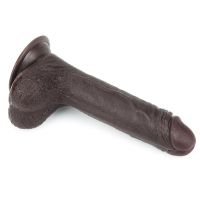 Lovetoy dildo met verschuifbare huid 7" (zwart), afbeelding 3