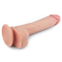 Lovetoy Nature dildo vloeibaar silicone 8,5" huidkleur, afbeelding 3
